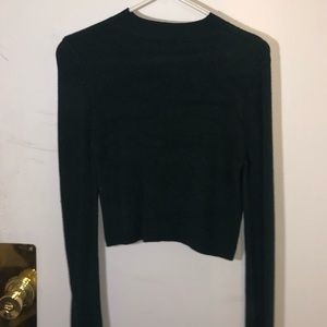 DARK GREEN MOCK NECK